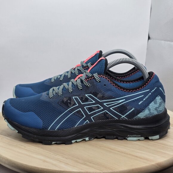 Asics Gel Excite Trail Shoes Womens Size 9.5 Blue Teal Running Sneakers Trail - Picture 1 of 9